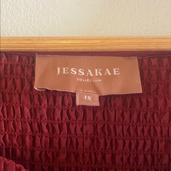 NWOT JESSAKAE Women's Daphne Dress, Burgundy  size 1XL - Picture 15 of 16